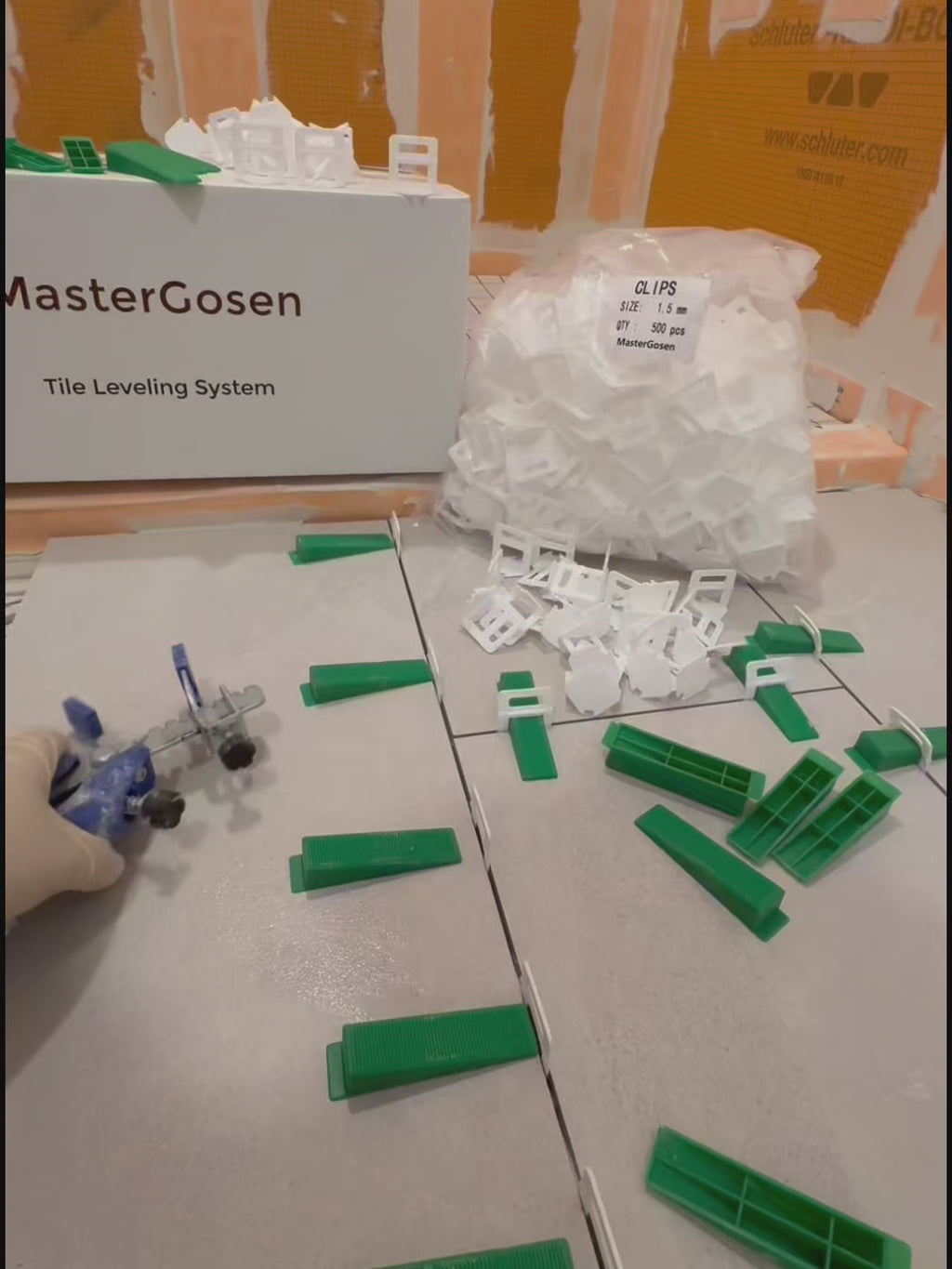 MasterGosen Tile Leveling Wedges – Reusable Tile Installation Spacers
