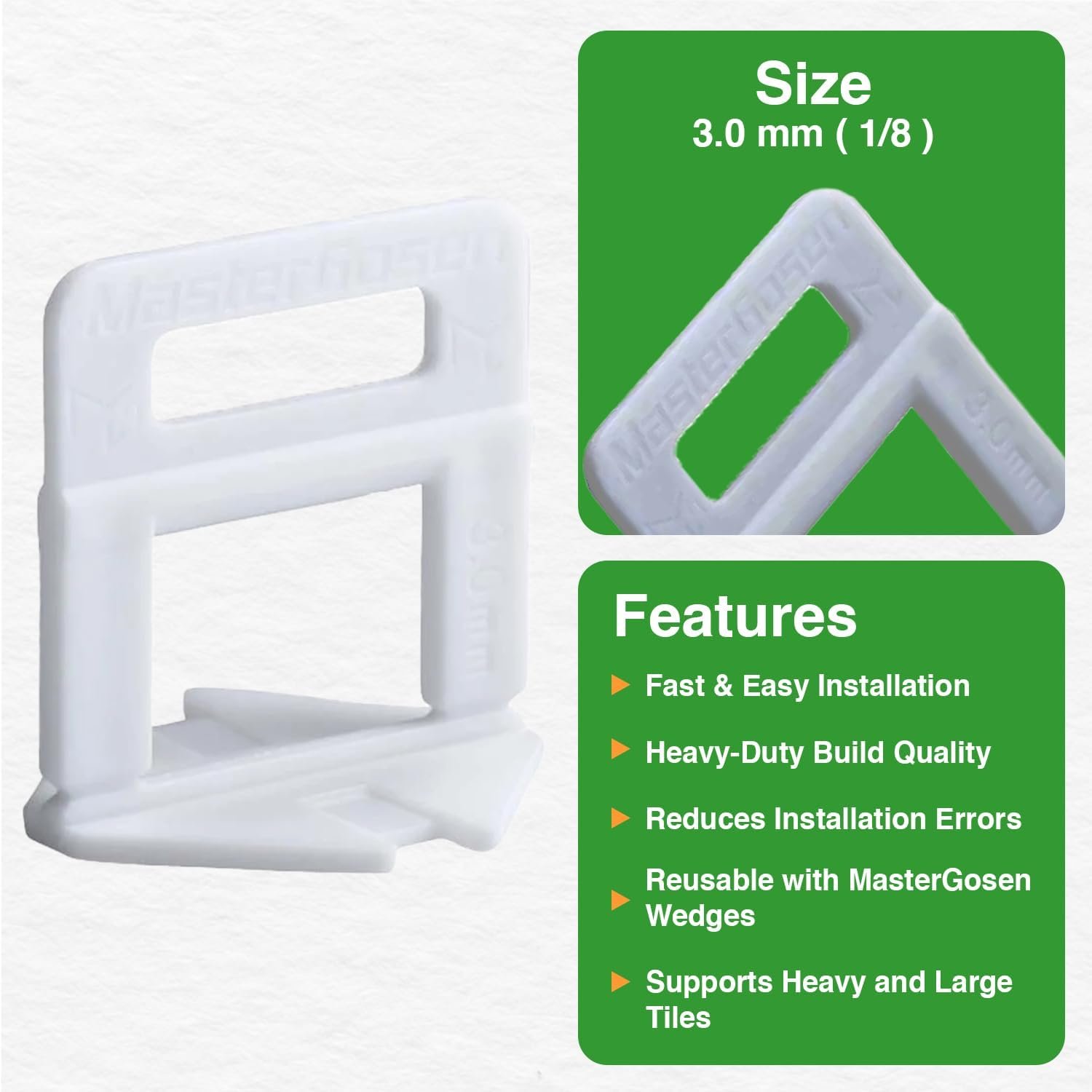 MasterGosen Tile Leveling System Clips with 2000 Pcs - Image 2